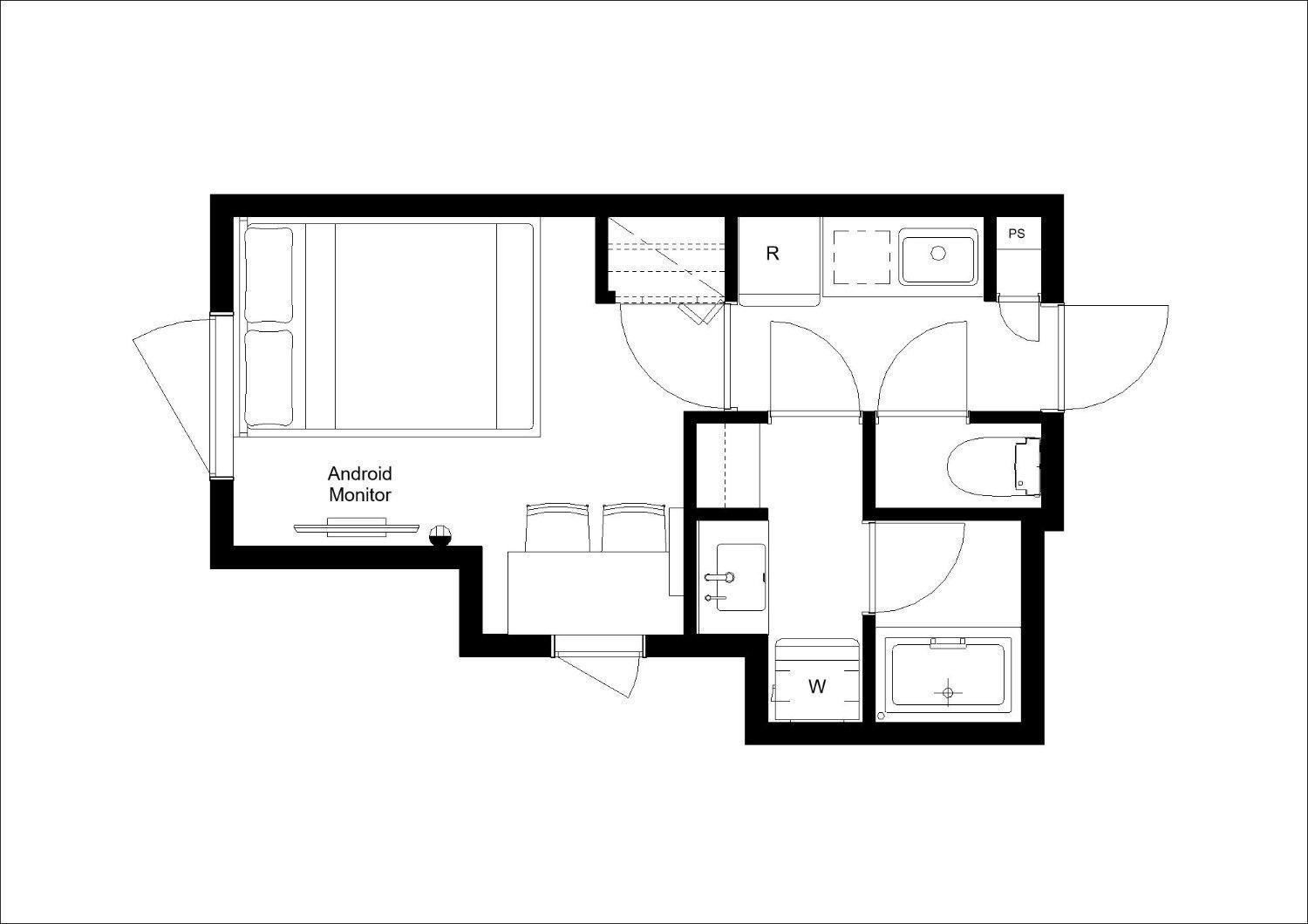 Апартаменты Wellsquareism Honancho Токио Номер фото